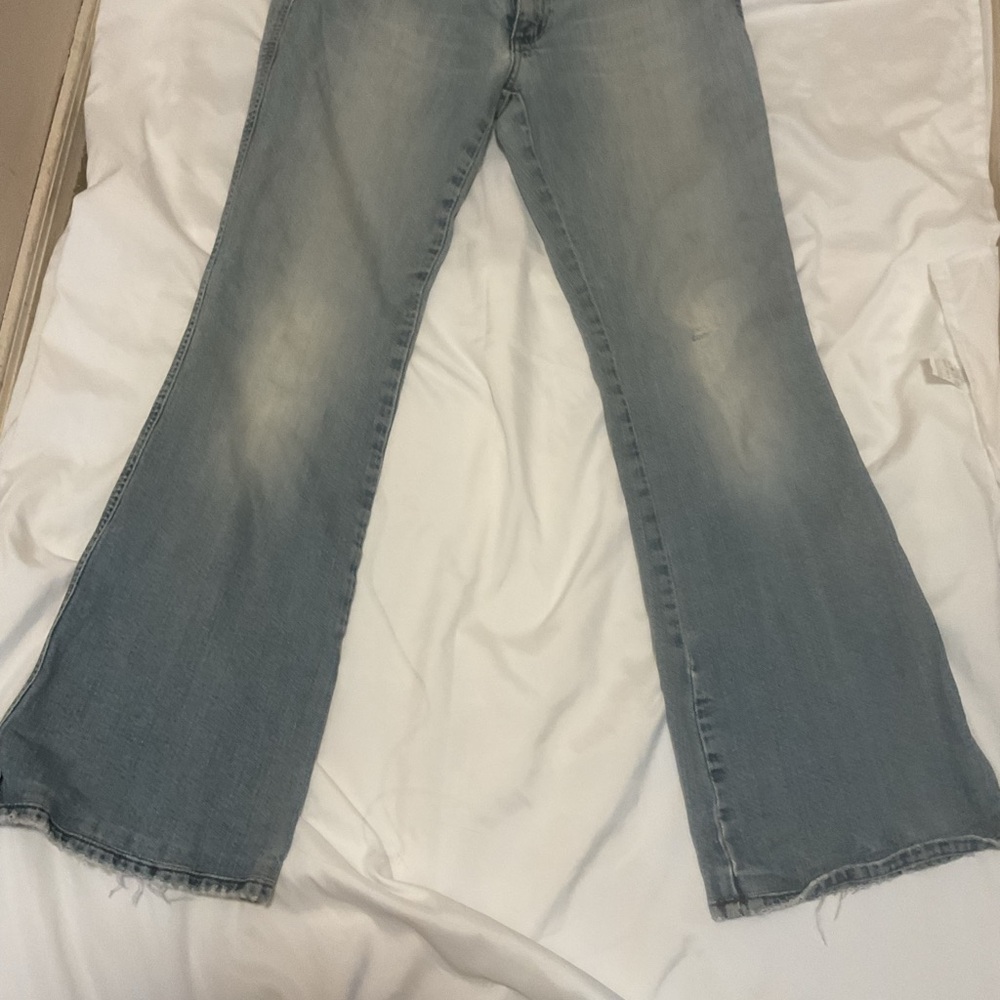 Mavi Vintage Y2K Superlow Rise Jeans in Light Blue Size 32/32